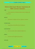 ISACA CISA Exam Review Questions &  100&percnt; Correct Answers