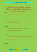 NUR 2058&comma; DIMENSION OF NURSING  EXAM 1 &ndash; RASMUSSEN Questions &  100&percnt; Correct Answers