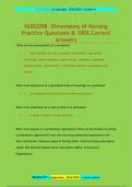 NUR2058 EXAM   Questions & 100&percnt; Correct Answers