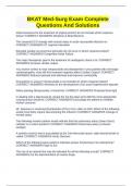 BKAT Med-Surg Exam Complete Questions And Solutions