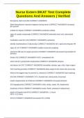 Nurse Extern BKAT Test Complete Questions And Answers &vert; Verified