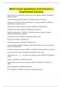 BKAT Exam Questions And Answers &vert; Guaranteed Success