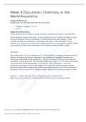 CHEM 120 Unit 4 Discussion&colon; Chemistry in the World Around Us 100&percnt; CORRECT SOLUTIONS CERTIFIED GRAE A SCORE