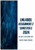 LML4801 Assignment 2 Semester 2 2024 &vert; Due 18 September 2024