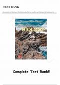 Test Bank - for Essentials of Biology&comma; 7th Edition by Sylvia Mader and Michael Windelspecht&comma; All Chapters &vert; Complete Guide A&plus;