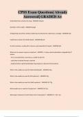 CPSS Exam Questions&vert; Already Answered&vert; GRADED A&plus;