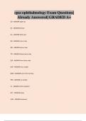 cpss ophthalmology Exam Questions&vert; Already Answered&vert; GRADED A&plus;