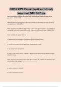 ISDS COPE Exam Questions&vert; Already Answered&vert; GRADED A&plus;