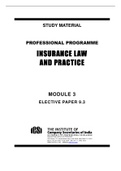 9.3 INSURANCE LAW AND PRACTICE 2020-2021 best 100%study guide 