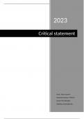 Critical Statement OWE 5 &lpar;behaald met een 9&comma;3&rpar;