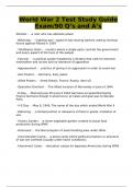 World War 2 Test Study Guide Exam&sol;90 Q&rsquo;s and A&rsquo;s
