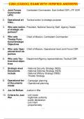 C200 &lpar;CGSOC&rpar; EXAM WITH VERIFIED ANSWERS