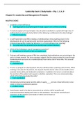 NUR 2032C Leadership Exam 1 Study Guide - Chp&period; 1&comma; 2&comma; 6&comma; 9 latest