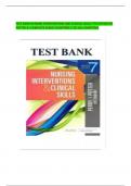 TEST BANK NURSING INTERVENTIONS AND CLINICAL SKILLS 7TH EDITION BY POTTER A&plus; COMPLETE GUIDE&vert;&vert;CHAPTERS 1-32&vert;&vert;ALL CHAPTERS