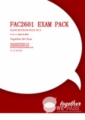 FAC2601 EXAM PACK LATEST QUESTIONS WITH ANSWERS 2023-2024
