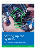 Unit 2 - Computer Systems - AS3 - Setting up the System (P5, P6, P7, P8, M3, D2