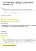 MATH 225N Week 1 Sampling Questions and Answers