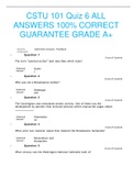 CSTU 101 Quiz 6 ALL ANSWERS 100% CORRECT GUARANTEE GRADE A+