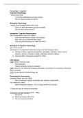 Summary Biological and Cognitive Psychology/Biologic and Cognitive Psychology Summary
