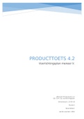 Producttoets 4.2 - Voorlichingsplan - Meneer van Vliet