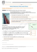 Gizmo Student Exploration: Roller Coaster Physics  Questions and answers 2022/2023 latest update