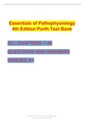 Essentials of Pathophysiology 4th Edition Porth Test Bank ALL CHAPTERS 1-46  QUESTIONS AND ANSWERS GRADED A&plus;