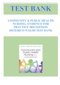 COMMUNITY AND PUBLIC HEALTH NURSING 3RD EDITION DEMARCO WALSH TEST BANK