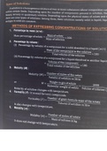 Chemistry Solution Notes