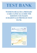 Womens Health A Primary Care Clinical Guide 5th Edition Youngkin Schadewald Pritham Test Bank