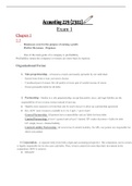 Accounting 229 Exam 1 Notes - Chapters 1-4