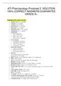 ATI Pharmacology Proctored 2  SOLUTION 100&percnt; CORRECT ANSWERS GUARANTEE GRADE A&plus;