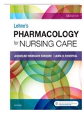 lehne's pharmacology for nursing care Jacquline Rosenjack Burchum/ Laura D .Rosenthal TEST BANK Chapter 1: Orientation to Pharmacology Test Bank   