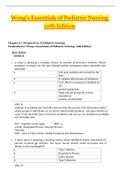 Test bank for Wong&rsquo;s Essentials of Pediatric Nursing 10th Edition &vert; Complete &vert; 30 Chapters