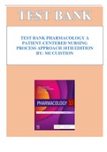 TEST BANK PHARMACOLOGY A PATIENT-CENTERED NURSING PROCESS APPROACH 10TH EDITION BY: MCCUISTION