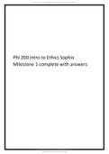 Phl 200 Intro to Ethics Sophia Milestone 1 complete with answers..