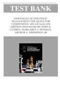 ESSENTIALS OF STRATEGIC MANAGEMENT THE QUEST FOR COMPETITIVE ADVANTAGE 6TH EDITION TEST BANK 