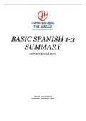 Summary of Basic Spanish 1-3 (covers the Aula 1 topics)