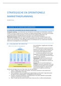 Business F-cluster F&B samenvattingen: Strategische en operationele marketingplanning & Sales- en accountmanagement
