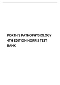 PORTH’S PATHOPHYSIOLOGY 4TH EDITION NORRIS TEST BANK - ALL CHAPTERS COVERED 