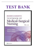 TEST BANK BRUNNER AND SUDDARTH’S TEXTBOOK OF MEDICAL SURGICAL NURSING 14 EDITION