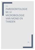 Volledige samenvatting Parodontologie (3de BACH THK)