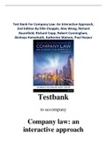 Test Bank For Company Law An Interactive Approach, 2nd Edition By Ellie Chapple, Alex Wong, Richard