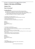 Test Bank for Understanding Psychology 9th Edition by Morris