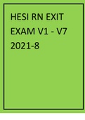 HESI RN EXIT EXAM V1 - V7 2021-8.