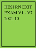 HESI RN EXIT EXAM V1 - V7 2021-10.