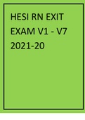 HESI RN EXIT EXAM V1 - V7 2021-20.