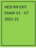 HESI RN EXIT EXAM V1 - V7 2021-21.