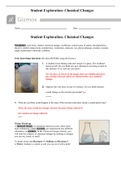 Student Exploration: Chemical Changes