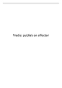 Samenvatting  Media: Publiek En Effecten