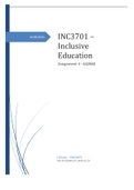 INC3701 – Inclusive Education Assignment 3 - 642860